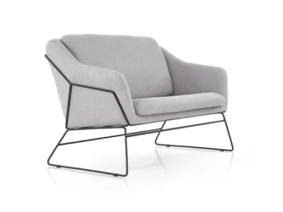 Detail produktu HALMAR Soft 2XL pohovka svetlosivá / čierna