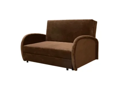 KONDELA Mili 2 rozkladacia pohovka s úložným priestorom hnedá