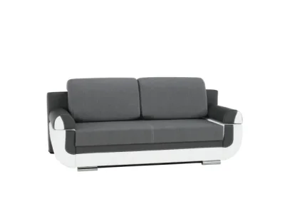 KONDELA Kardyn rozkladacia pohovka s úložným priestorom sivá / biela