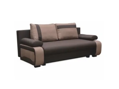 KONDELA Bolivia rozkladacia pohovka s úložným priestorom čokoládová / svetlohnedá