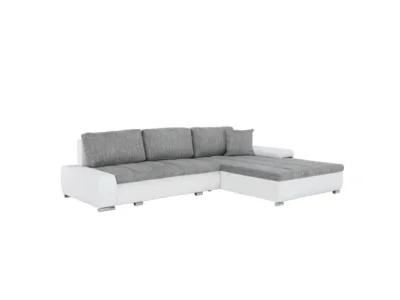 KONDELA Toniks L/P rohová sedačka s rozkladom a úložným priestorom biela / berlin 01