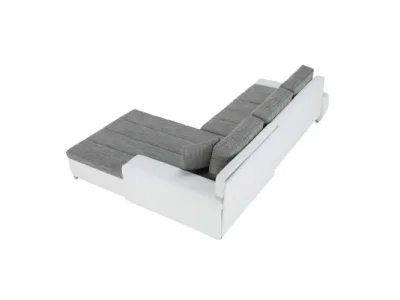 Detail produktu KONDELA Toniks L/P rohová sedačka s rozkladom a úložným priestorom biela / berlin 01