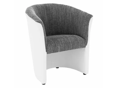 KONDELA Cuba konferenčné kreslo biela / sivá