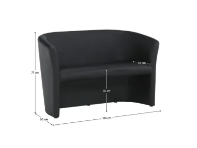 Detail produktu KONDELA Cuba konferenčné dvojkreslo čierna