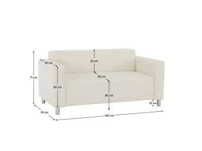 Detail produktu KONDELA Homker dvojsedačka béžová