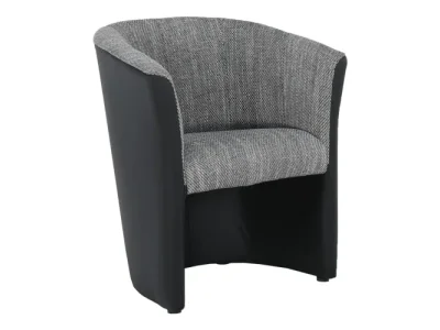 KONDELA Cuba konferenčné kreslo čierna / sivá melírovaná