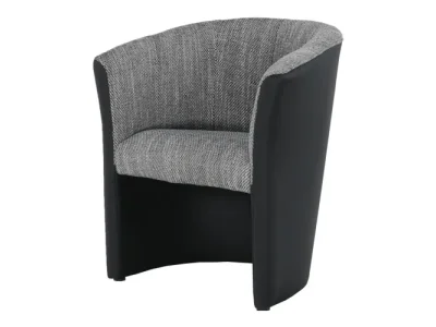 Detail produktu KONDELA Cuba konferenčné kreslo čierna / sivá melírovaná