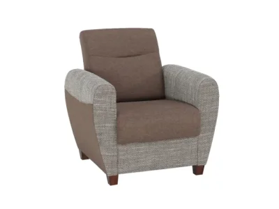 KONDELA Milo kreslo hnedá / svetlohnedá melírovaná