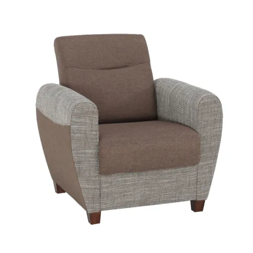 KONDELA Milo kreslo hnedá / svetlohnedá melírovaná