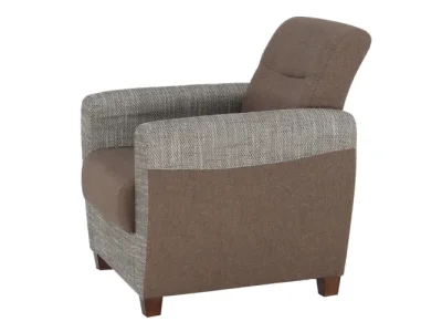 Detail produktu KONDELA Milo kreslo hnedá / svetlohnedá melírovaná