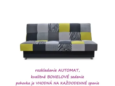 Detail produktu KONDELA Alabama rozkladacia pohovka s úložným priestorom limetková