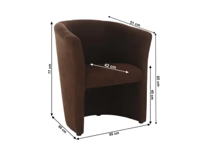 Detail produktu KONDELA Cuba konferenčné kreslo hnedá
