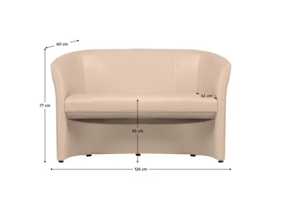 Detail produktu KONDELA Cuba konferenčné dvojkreslo béžová