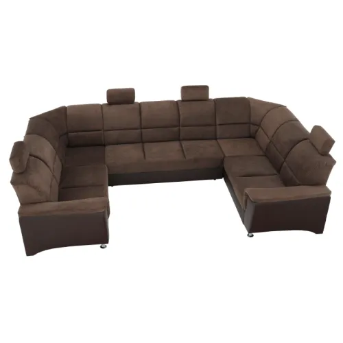 KONDELA Santiago L/P rohová sedačka u s rozkladom hnedá