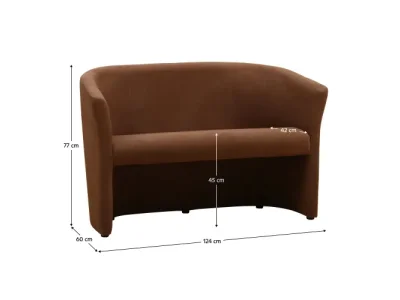 Detail produktu KONDELA Cuba konferenčné dvojkreslo hnedá