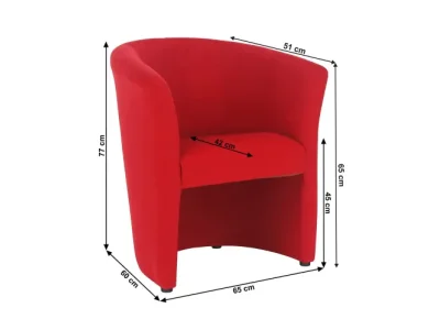 Detail produktu KONDELA Cuba konferenčné kreslo červená