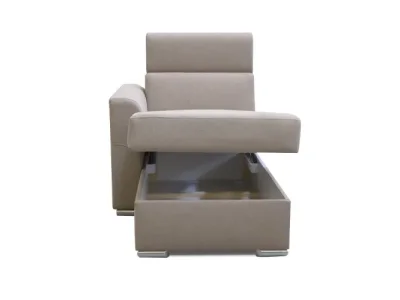 Detail produktu KONDELA Marieta OTT 1B ZP L otoman s úložným priestorom béžová