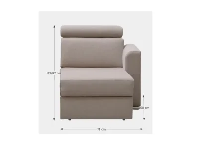 Detail produktu KONDELA Marieta 1 BB P jednosedačka béžová