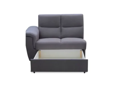 KONDELA Born 2 1B ZS L dvojsedačka sivá