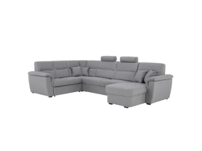 KONDELA Born U P rohová sedačka u sivá