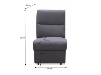 Detail produktu KONDELA Born 1 BB jednosed sivá