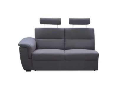 KONDELA Born 3 1B ZZ L dvojsedačka sivá