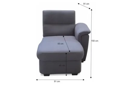 Detail produktu KONDELA Born OTT 1B P otoman sivá