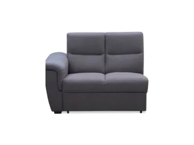 KONDELA Born 2 1B L dvojsedačka sivá