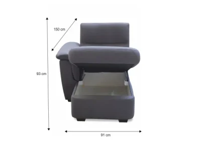 Detail produktu KONDELA Born OTT 1B ZP L otoman sivá