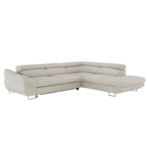 KONDELA Fabia P rohová sedačka sivobéžová