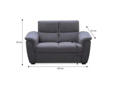 Detail produktu KONDELA Born dvojsedačka sivá