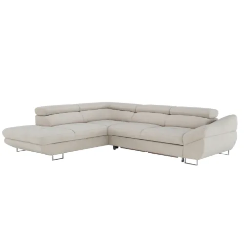 KONDELA Fabia L rohová sedačka sivobéžová