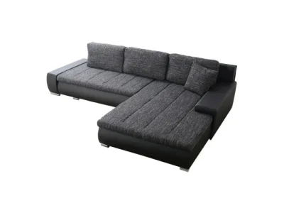 Detail produktu KONDELA Toniks L/P rohová sedačka s rozkladom a úložným priestorom čierna