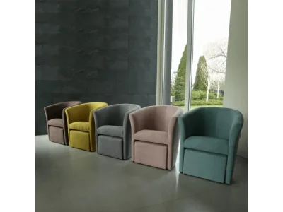 Detail produktu KONDELA Rose konferenčné kreslo s taburetkou sivá