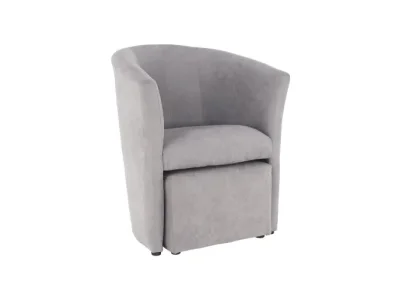 Detail produktu KONDELA Rose konferenčné kreslo s taburetkou sivá