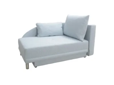 KONDELA Laurel P rozkladacia pohovka s úložným priestorom svetlomodrá