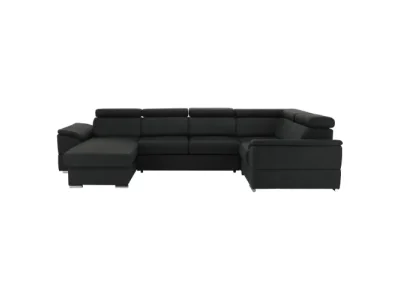 Detail produktu KONDELA Segoria Roh U P rohová sedačka u s rozkladom tmavosivá