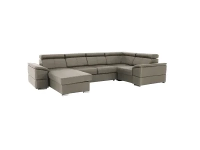 KONDELA Segoria Roh U P rohová sedačka u s rozkladom sivohnedá (taupe)