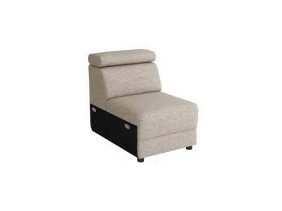 KONDELA Boby 1BB jednosedačka so záhlavím sivobéžová (taupe)