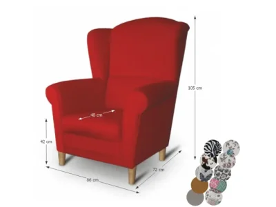 Detail produktu KONDELA Charlot kreslo (ušiak) červená