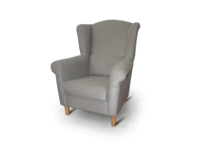 KONDELA Charlot kreslo (ušiak) sivá