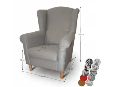 Detail produktu KONDELA Charlot kreslo (ušiak) sivá