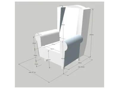 Detail produktu KONDELA Charlot kreslo (ušiak) hnedozelený vzor
