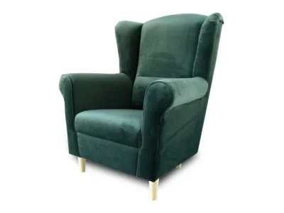 KONDELA Charlot kreslo (ušiak) smaragdová