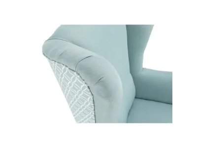 Detail produktu KONDELA Belek kreslo (ušiak) mentolová / vzor / buk