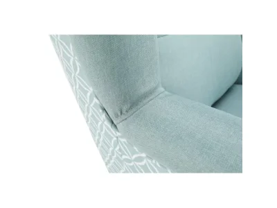 Detail produktu KONDELA Belek kreslo (ušiak) mentolová / vzor / buk