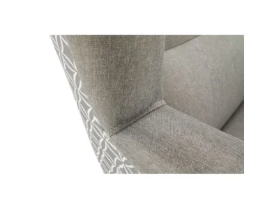 Detail produktu KONDELA Belek kreslo (ušiak) cappuccino / vzor / buk