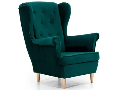 NABBI Aveiro 1F kreslo (ušiak) tmavozelená