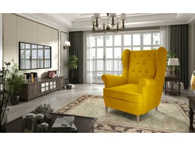 NABBI Aveiro 1F kreslo (ušiak) žltá