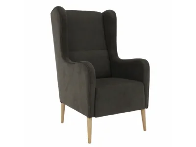 KONDELA Bredly kreslo (ušiak) hnedá / buk